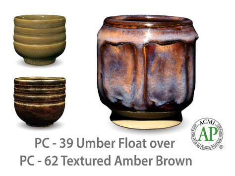 Umber Float Glaze Combinations, Amaco Glaze Combinations, Glazing Pottery, Pottery Glaze Ideas, Glaze Techniques, Amaco Brent, Glaze Layering, Glazing Ideas, Amaco Glazes