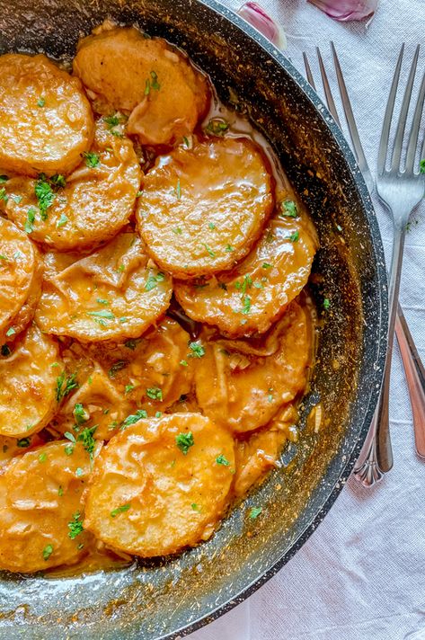 The BEST-EVER Spanish Potatoes | Patatas a la Importancia Recipe Spanish Seafood Paella, Seafood Paella Recipe, Spanish Potatoes, Paella Recipe Seafood, Seafood Paella, Paella Recipe, Spanish Cuisine, Spanish Dishes, Portuguese Recipes