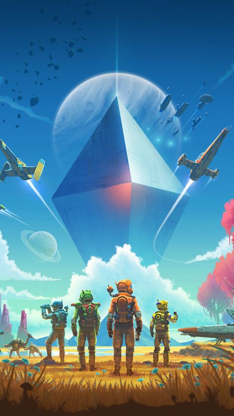 No Man's Sky, Astronauts, video game, landscape, pyramid, survival game, 720x1280 wallpaper Happy New Year Facebook, 2k Wallpaper, Character Design Cartoon, No Man's Sky, Alien Planet, Survival Games, Gaming Wallpapers, Sky Art, Facebook Cover Photos