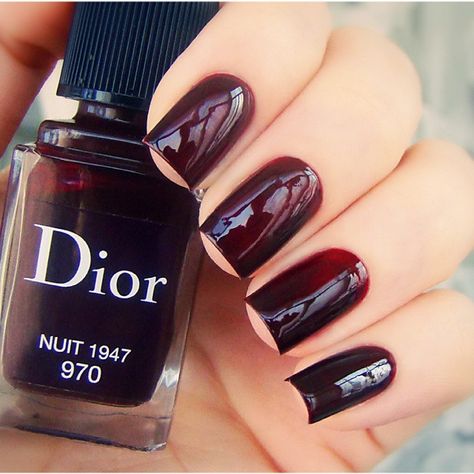 Dior Nuit Dior Nail Polish, Dior Nails, Aesthetic Products, Hand Nails, Cute Nail Polish, Polished Nails, Hand And Foot Care, Nail Shimmer, Seasonal Nails