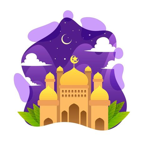 Mosque Animation, Ramadan Design, Vintage Architecture, Fun Crafts To Do, Idul Fitri, Yoga Studio, Crafts To Do, Animation Art, Vector Art