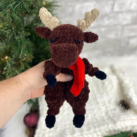 Puppy Crochet Pattern, Crochet Moose, Lovey Crochet Pattern, Puppy Crochet, Lovey Crochet, Lovey Pattern, Bernat Blanket Yarn, Small Projects, Blanket Yarn