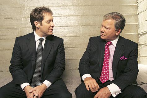 Alan Shore visits Denny Crane in jail. Alan Shore, Denny Crane, James Spader Young, Lennon Sisters, Boston Legal, Contempt Of Court, James Spader, Tv Time, William Shatner