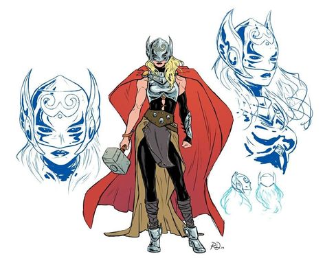 Russell Dauterman, Thor Characters, Lady Thor, Thor Costume, Marvel Tumblr, Thor Cosplay, Female Thor, Thor Comic, Jane Foster