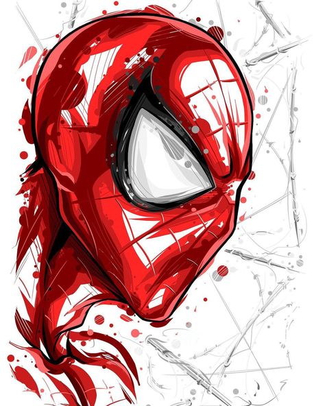 Spiderman Watercolor, Spider Man Drawing, Radioactive Spider, Spiderman Suit, Spiderman Painting, Marvel Art Drawings, Marvel Paintings, Special Abilities, Spiderman Face