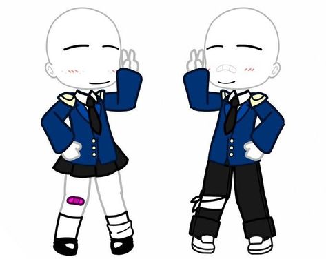 Police Gacha Club Outfit, Gacha Life Outfits School Uniform, Gacha Club School Uniform Ideas, Outfit Ideas School, Police Outfit, Outfit Gacha, Police Costume, Couple Outfit Ideas, Manga Hair