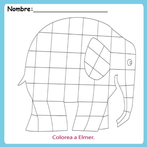 Elmer elefante colorea cuentos infantiles Peace Gesture, Acting, Kindergarten