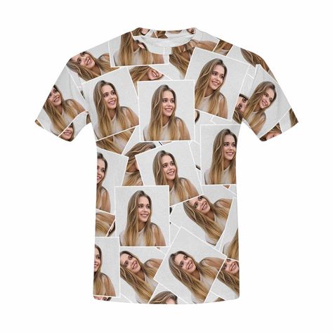 Person Face, Custom Face Shirt, Father Birthday, All Over Print Shirt, Multiple Images, T Shirt Image, Face Photo, Boyfriend Birthday, Custom Tshirt Design