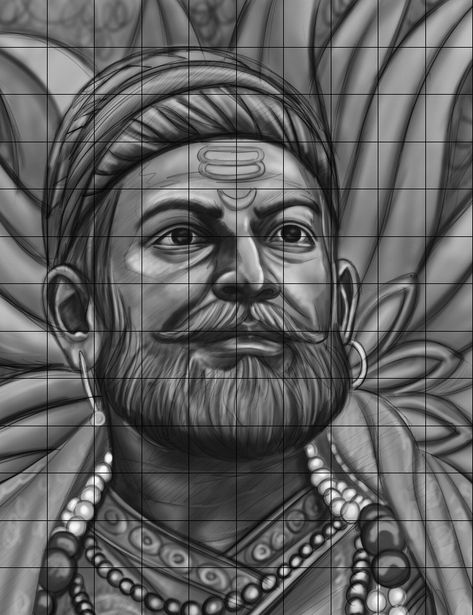 Shivaji Maharaj Sketch, Holiday Drawings, Portraits Reference, Phoenix Tattoo Sleeve, Hanuman Tattoo, Army Drawing, Black And White Photography Portraits, Knight Drawing, Realistic Animal Drawings