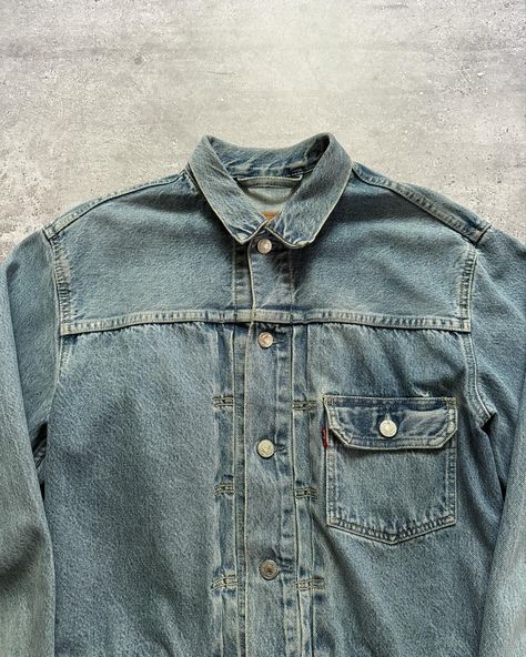 Vintage Levis Type 1 Buckle Back Jacket Levi Denim Jacket, Denim Wear, Types Of Jackets, Antique Clothing, April 29, Levis Denim, Vintage Levis, Type 1, Clothing Store