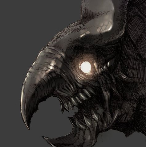 Crow Demon FullColor by ManiacPaint on DeviantArt Crow Monster, Female Scarecrow, Crow Demon, Weird Friends, Demon Souls, Alien Concept, Character Design Sketches, Alien Concept Art, Demon Art