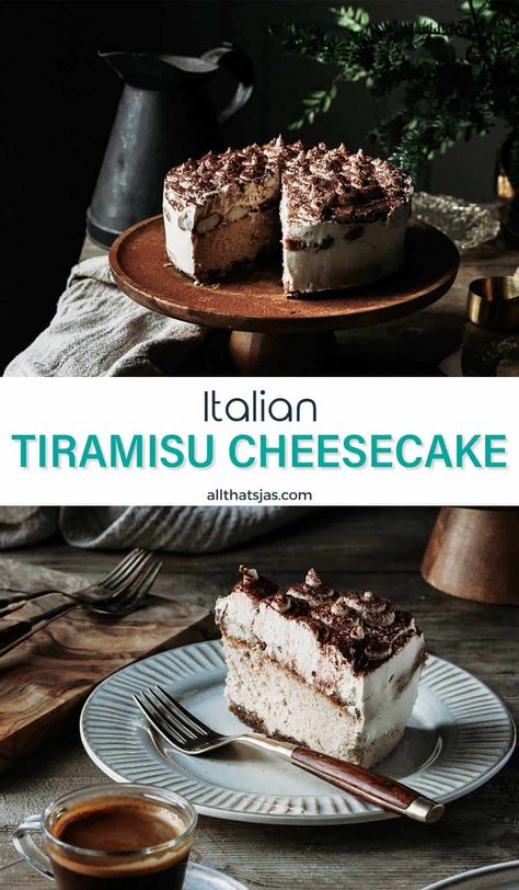 Ricotta Cheesecake Recipes, Tiramisu Cheesecake Recipe, Pie Night, Italian Love Cake, Holiday Cheesecake Recipes, Tiramisu Recipes, Mascarpone Cheesecake, Classic Holiday Desserts, Holiday Cheesecake