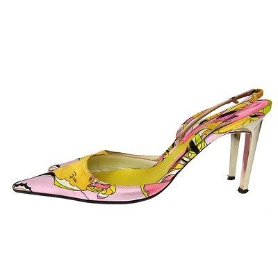 Emilio Pucci Emilio Pucci Heels, Summer Prints, Emilio Pucci, Sling Backs, Mule, Heels, Closet, Quick Saves