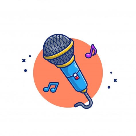 Music Note Logo, Microphone Icon, Illustration Music, Vector Icons Illustration, Music Instrument, Technology Icon, Music Logo, Circular Pattern, Logo Collection