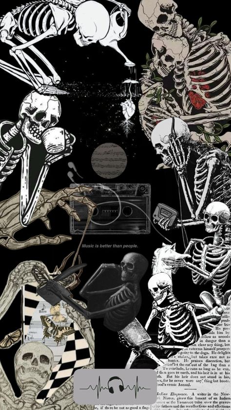 #Skeleton #Music #Wallapaper Skeleton Wallpaper Aesthetic, Skeleton Wallpapers, Skeleton Music, Wallpapers Halloween, Skeleton Wallpaper, Skeleton Bones, Wallpaper Designs, Questions And Answers, Halloween Wallpaper