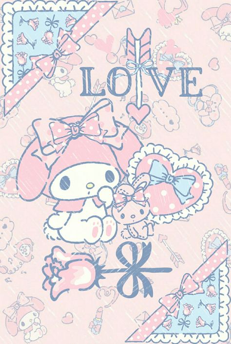 jessie -my melody Walpaper Hello Kitty, My Melody Wallpaper, Hello Kitty Images, Melody Hello Kitty, Karakter Disney, Cute Kawaii Animals, Hello Kitty Characters, Sanrio Wallpaper, Hello Kitty Iphone Wallpaper