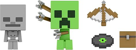 Amazon.com: Minecraft Mob Head Minis Target Practice Creeper Pack with 2 Action Figures & Accessories, Includes Video-Game Characters Creeper & Skeleton, Collectible Gift for Fans Age 6 Years & Older : Toys & Games Minecraft Mobs, Target Practice, Game Characters, Video Game Characters, Action Figure Accessories, Creepers, Gift Collections, Game Character, Video Game