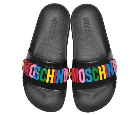 Moschino slides Moschino Slides, Fashion Sale, Pool Slides, Fashion Brands, World Of Fashion, Fashion Ideas, Moschino, Slides, Fashion Branding