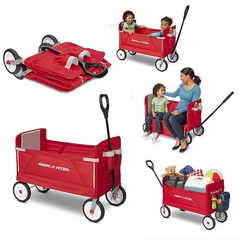 Radio Flyer Wagon Ideas, Radio Flyer Wagon, Collapsible Wagon, Kids Wagon, Radio Flyer Wagons, Tortoise Habitat, Foldable Furniture, Baby Shower Baskets, Beach Cart