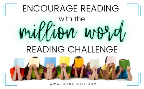 How the Million Word Reading Challenge Will Encourage Middle School Readers Million Word Reading Challenge, Middle School Reading Challenge, School Reading Challenge, Pta Activities, Word Reading, Reading Incentives, Teaching Literature, Middle School Reading, Middle School Classroom