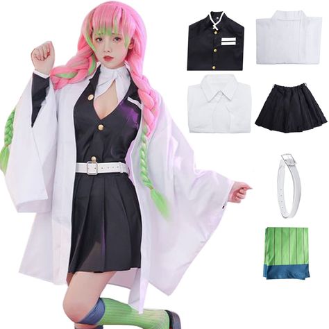 Mitsuri Costume, Mitsuri Outfit, Mitsuri Kimono, Tanjiro Costume, Mitsuri Kanroji Cosplay, Tanjiro Cosplay, Mitsuri Cosplay, Anime Tanjiro, Samurai Pants