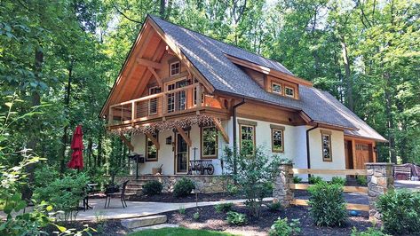 Creating a Small and Mighty Cabin Chalet Plan, Cedar Shiplap, Cherry Wood Floors, Post And Beam Home, Structural Insulated Panels, Mountain Cottage, Modern Rustic Homes, Open Concept Living Room, Radiant Floor Heating