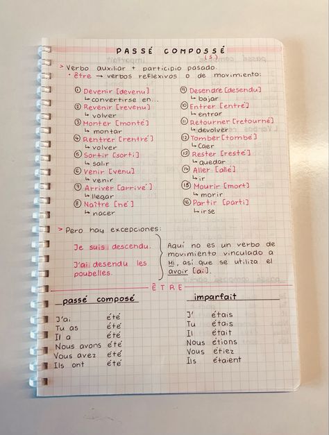 Learning French Aesthetic Notes, French Language Aesthetic Notes, Aesthetic Notes French, How To Study For French, French Study Tips, Language Notes Aesthetic French, Notes Aesthetic French, French Homework Aesthetic, French Study Plan