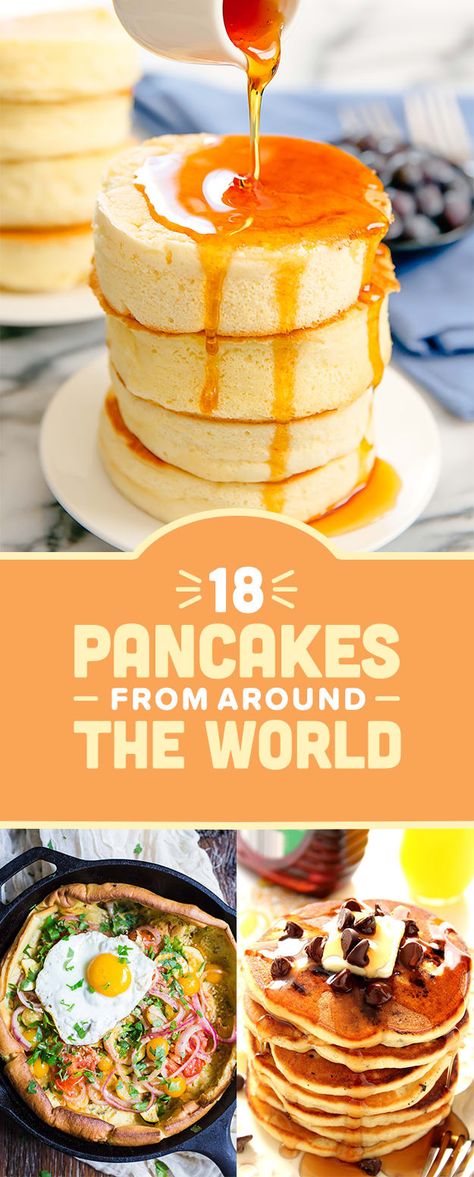 Here Are 18 Pancake Recipes From All Over The World Savoury Pancake Recipe, Breakfast Around The World, Around The World Food, Pancake Recipes, Savory Pancakes, Foreign Food, Dessert For Two, Plane Ticket, Pancakes And Waffles