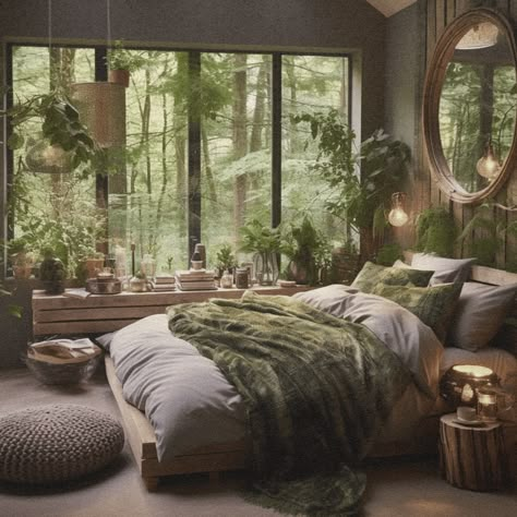 Both are gorgeous, nature-inspired interior styles, but what are the real differences (and how can you incorporate them both)? Nature Cozy Bedroom, Cottage Core Home Interior, Nature Like Bedroom, Whimsical Cottagecore Bedroom, Cottagecore Loft Bedroom, Nature Style Bedroom, Cottagecore House Bedroom, Modern Nature Bedroom, Nature Core Room