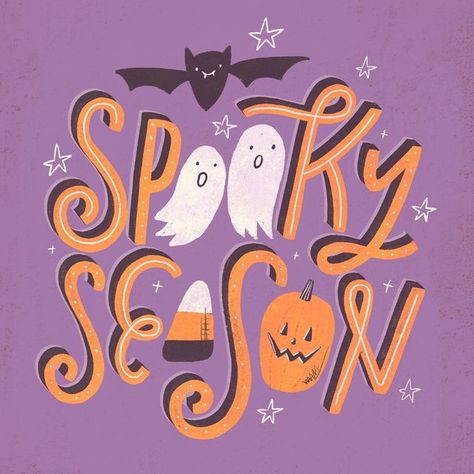 Fall Lettering, Autumn Typography, Fall Typography, Halloween Lettering, Halloween Typography Design, Halloween Typography, Halloween Letters, Halloween Tutorial, October Halloween