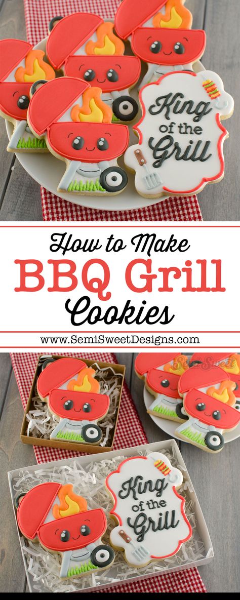 Grill Cookies, Easy Royal Icing Recipe, How To Make Bbq, How To Clean Bbq, Cookie Icing Recipe, Crazy Cookies, Birthday Bbq, Easy Grilling, Man Cookies