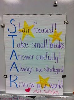 From a Texas teacher, but still could be really cute for our students as we continue test taking strategies Staar Test Motivation, Test Prep Motivation, Testing Encouragement, Testing Motivation, Star Test, Staar Test, Texas Teacher, Test Taking Strategies, Classroom Anchor Charts