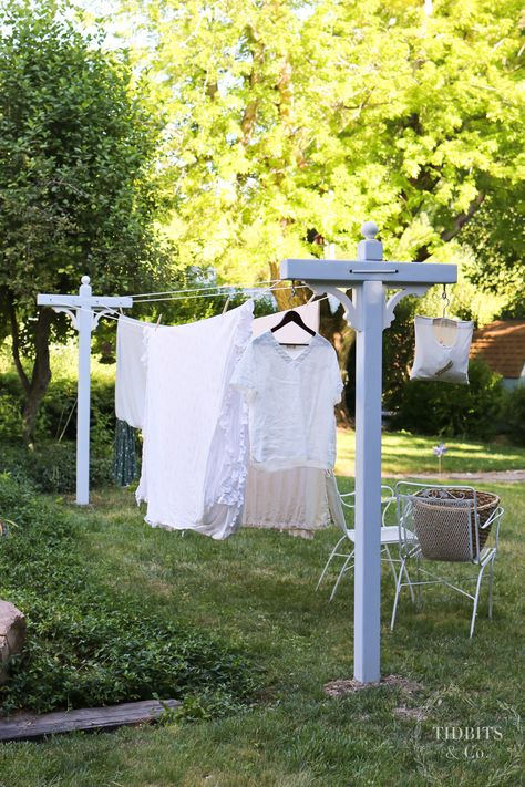 How to Make a Charming Outdoor Clothesline Work Table Kitchen, Outdoor Clothesline, Countertop Diy, Outdoor Drying, Renovation Process, Pocket Hole Joinery, Inktober 2024, Table Kitchen Island, Rv Renovation