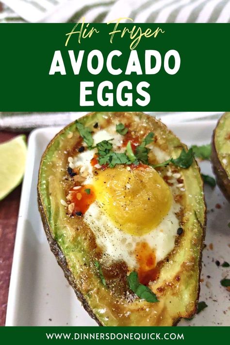 Egg In Avocado Air Fryer, Avocado With Egg Inside, Avocado Egg Air Fryer, Turkey Air Fryer, Egg Air Fryer, Avocado Egg Breakfast, Avocado Egg Cups, Avocado Egg Recipes, Crispy Breakfast Potatoes