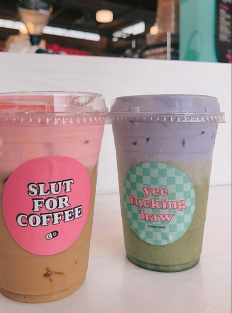 Gen Z Coffee Shop, Groovy Coffee Shop, Soda Shop Aesthetic, Coffee Shop Drink Ideas, Coffee Truck Ideas Mobile Cafe, Girly Coffee Shop, Coffee Dose, Aesthetic Coffee Shops, Coffee Shop Drinks