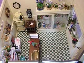 Aerial view of interior "Little Shop of Horrors" Rick Moranis, Little Shop Of Horrors, Garden Mini, Florist Shop, Never Grow Up, Room Box, Shop Interiors, Fairy Dolls, Stage Design