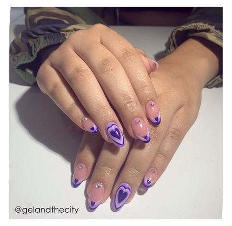 Black Love Pictures, Ideas Uñas, Vday Nails, Heart Nail Designs, Almond Nails Designs, Uñas Acrilicas, Purple Nails, Gorgeous Nails, Pastel Aesthetic