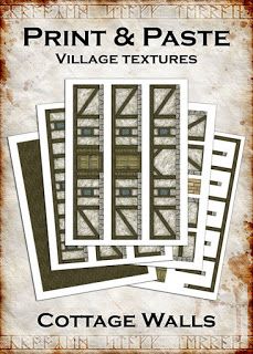 The Crooked Staff Blog: Print & Paste Terrain : Cottage Walls Cottage Walls, Dnd Diy, Dnd Terrain, Game Terrain, D And D, Paper Cutout, Tabletop Rpg, Paper Models, Table Games