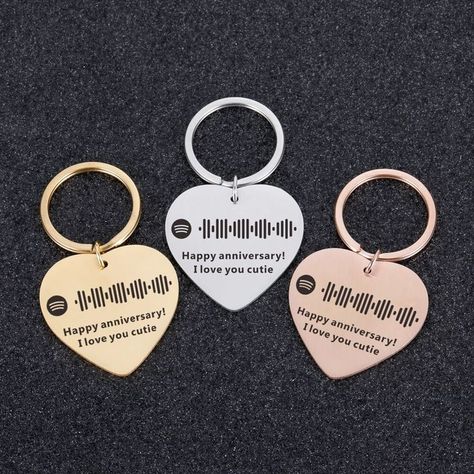 Pesonalized Spotify keychains Carry around a special song/tune with these personalized Spotify keychains ✔️ - Working Spotify codes ✔️ - Fully custom keychains ✔️ - Beautiful simplistic designs Get them at - https://sakurargb.bigcartel.com/ Spotify Keychain, Spotify Codes, Snake Ring Gold, Ideas Regalos, Music Spotify, Valentines Day Presents, Heart Keychain, Metal Engraving, Anniversary Gifts For Him