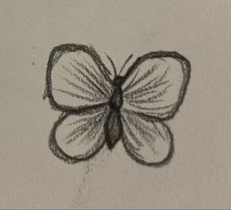 Easy To Draw Skull, Easy Drawing Sketches Simple, Easy Doodles Drawings Cute, Butterfly Doodles Simple, Art Sketches Cute, Doodles Simple, Cute Easy Doodles, 그림 낙서, Easy Doodles