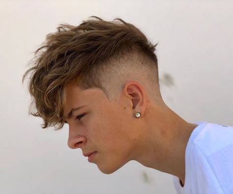 Boy Haircut Long On Top, Boy Haircut Long, Side Haircut, Top Haircuts For Men, Boy Haircuts Long, Boy Haircut, Shaved Side Hairstyles, Long Hair On Top, Haircut Long