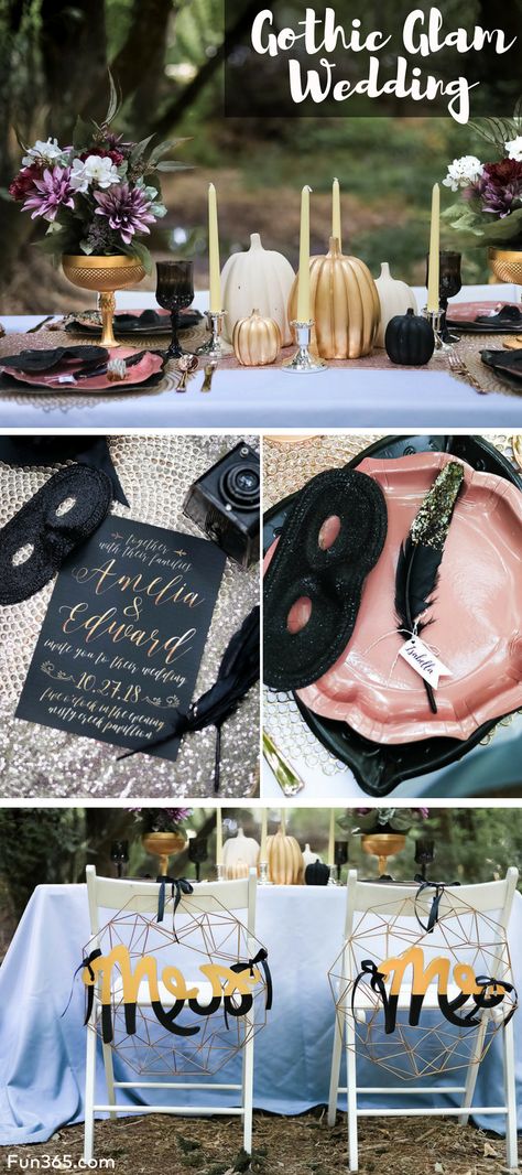 Halloween Boho Wedding, Gothic Glam Wedding, Spooky Wedding, Gothic Glam, Party Planning Ideas, Classroom Inspiration, Glam Wedding, October Wedding, Halloween Spirit