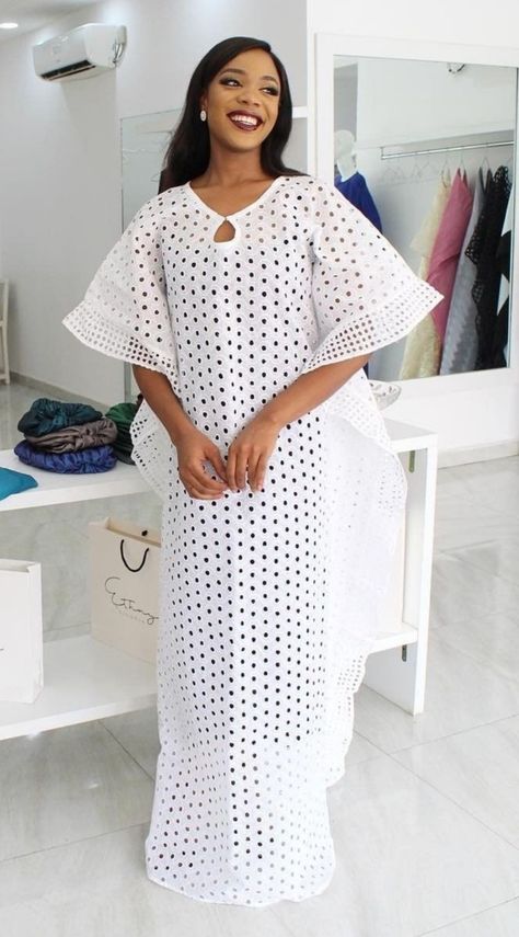 White Lace Boubou Styles For Women, Trendy Asoebi Styles, Lace Boubou Styles For Women, Boubou Styles For Women, African Lace Styles, Lace Gown Styles, African Dresses Modern, Lace Dress Styles, Kaftan Style