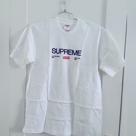 Supreme Logo Shirt Brand New Never Worn Size Medium Men’s But Can Be Unisex Open To Offers Anatomy Shirts, Cherry Shirt, Supreme Shirts, Supreme T Shirt, Supreme Logo, Designer Streetwear, Logo Shirt, Streetwear Tshirt, Mens Casual