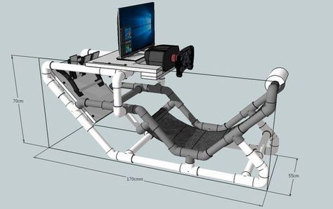 DiY COCKPITS - PVC cockpit 32_F1 Cnc Plans, Racing Chair, Racing Simulator, Hiasan Bilik, Gaming Room Setup, Racing Seats, Rc Auto, Video Game Room, Game Room Design