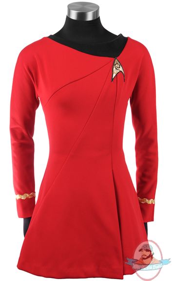 Star Trek The Original Series Uhura Red Dress Large Anovos | Man of Action Figures Star Trek Costume Women, Uhura Costume, Trek Dress, Star Trek Outfits, Star Trek Dress, Star Trek Fashion, Female Uniform, Star Trek Wedding, Star Trek Costume