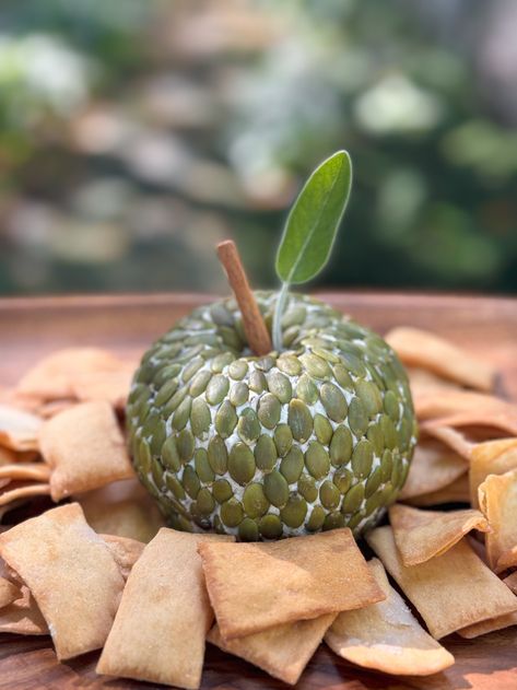 Acorn Cheeseball, Christmas Cheeseball Shapes, Christmas Cheeseball, Christmas Pear, Cheddar Cheese Ball, Apple Cheddar, Fresh Sage, Homemade Applesauce, Deer Creek