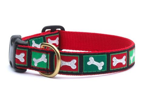 Fun and Festive Christmas Collars! Dog Luxury, Country Dog, Bones Design, Christmas Dog Collar, Designer Dog Collars, Holiday Dog, Martingale Dog Collar, Dog Leashes, Martingale Collar