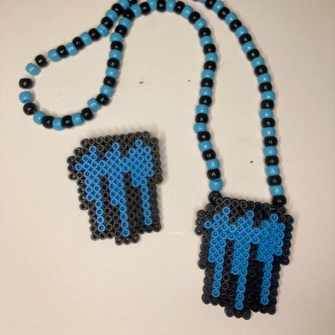 Emo Perler Beads, Scene Perler Beads, Kandi Scene, Scene Kid Outfits, Perler Necklaces, Emo Scene Kid, Kandi Inspiration, Kandi Necklace, Bracelets Kandi