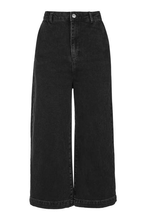 MOTO Washed Black Culottes Patchwork Jeans Outfit, Black Culottes, December Outfits, Topshop Jeans, Sleeves Designs For Dresses, Korean Fashion Dress, Fashion Attire, Topshop Outfit, Alternative Outfits